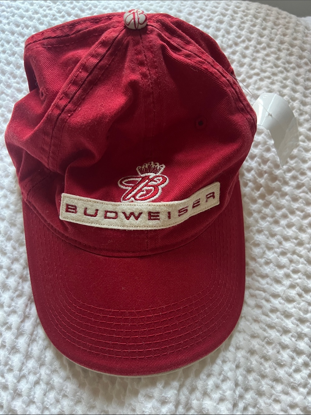 Budweiser Red Cap with Embroidered Logo